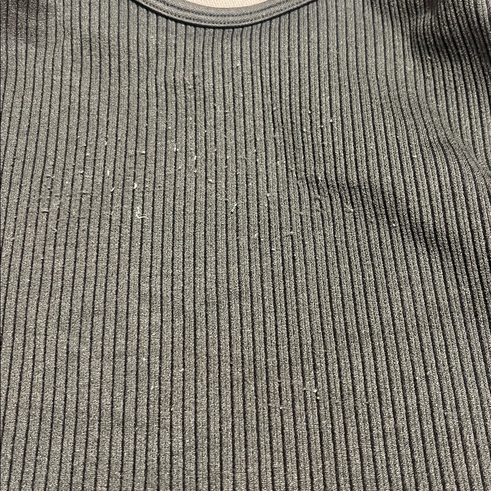 Hunter green Ribbed Tank Top - Picture 2 of 4